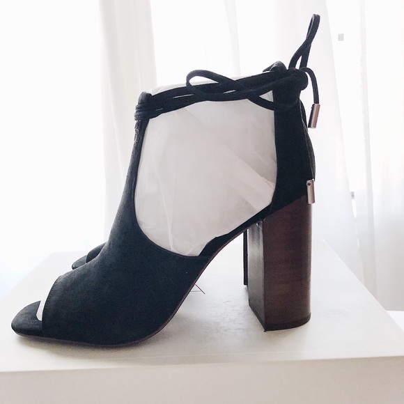 ✨New 1.STATE Tilya Suede Block Heel Sandals 7.5M - Picture 7 of 8